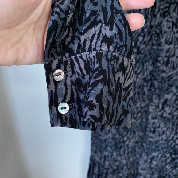 RAILS Beatrice Midi Dress Charcoal Abstract Animal Print Size Small Gray - Picture 6 of 10